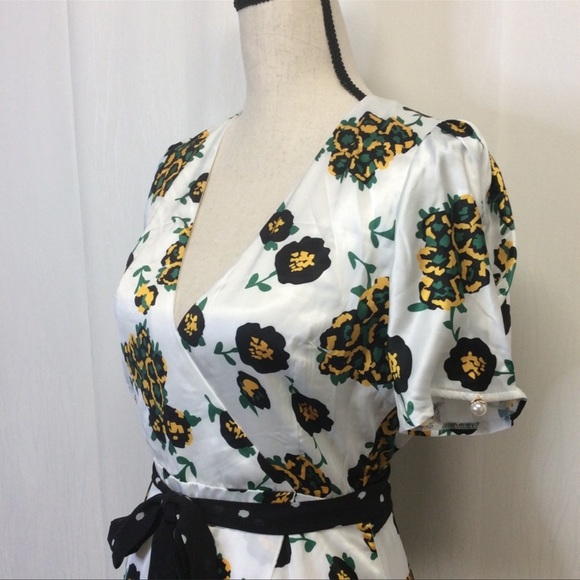 Foxiedox  Floral Layered Dress Midi Sz S Small - Picture 3 of 7